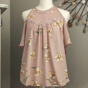 Sienna Sky Top Open Shoulder S